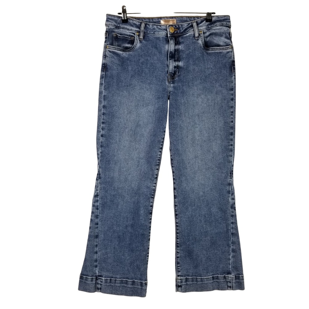 KUT from the Kloth Kelsey Jeans Women 12 Blue High Rise Ankle Flare Medium Wash